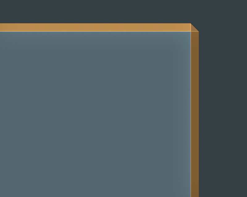 量0.20の直方体の角。面取り幅は約0.06に制限されている。